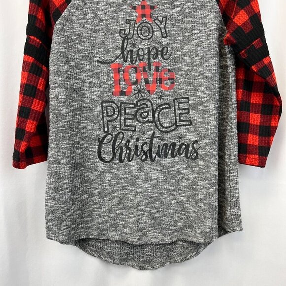 Cato Women’s 3/4 Sleeve Christmas Thermal Top Multicolor Soft Size Small - Picture 4 of 8